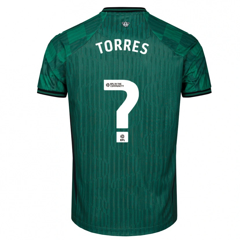 Danxen Kid Laken Torres #0 Green Black Away Jersey 2025/26 T-Shirt