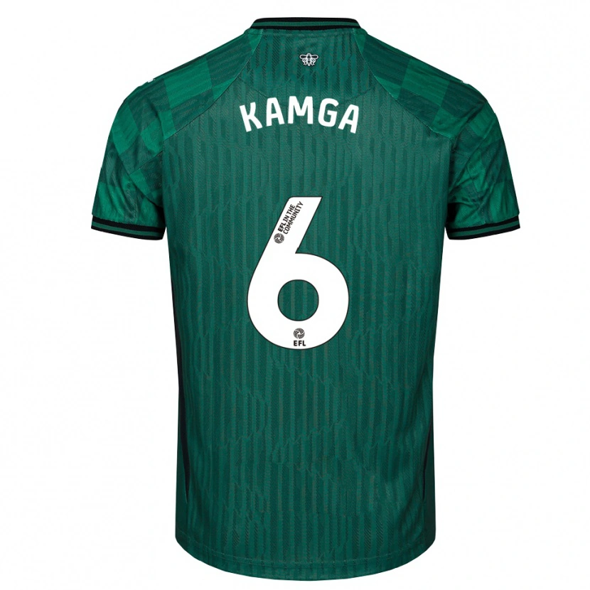 Danxen Kid Ian Kamga #6 Green Black Away Jersey 2025/26 T-Shirt
