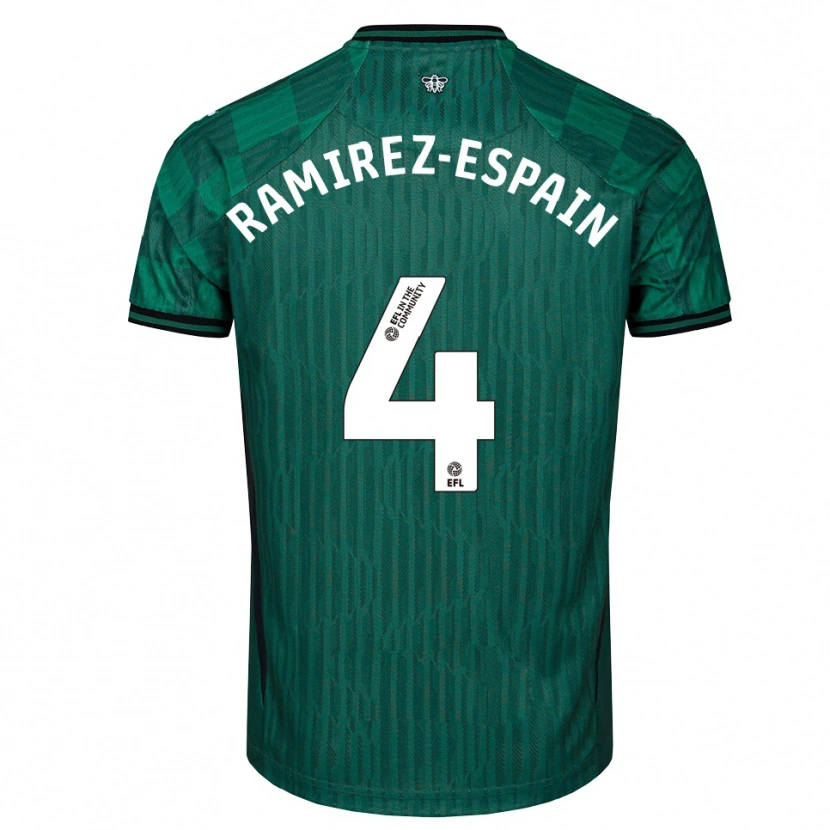 Danxen Kid Leo Ramirez-Espain #4 Green Black Away Jersey 2025/26 T-Shirt