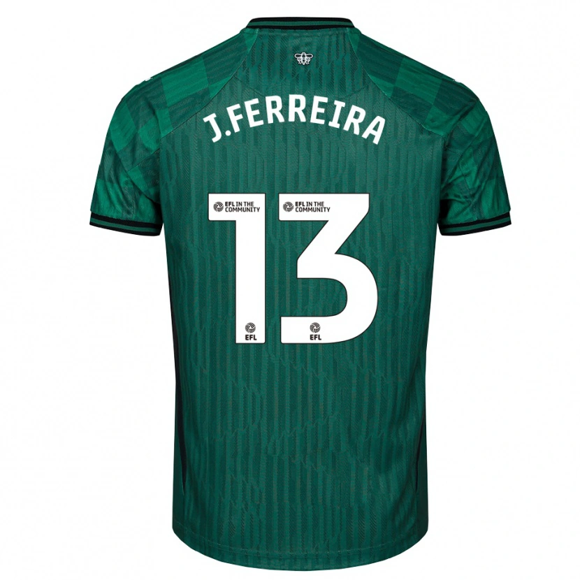 Danxen Kid João Ferreira #13 Green Black Away Jersey 2025/26 T-Shirt