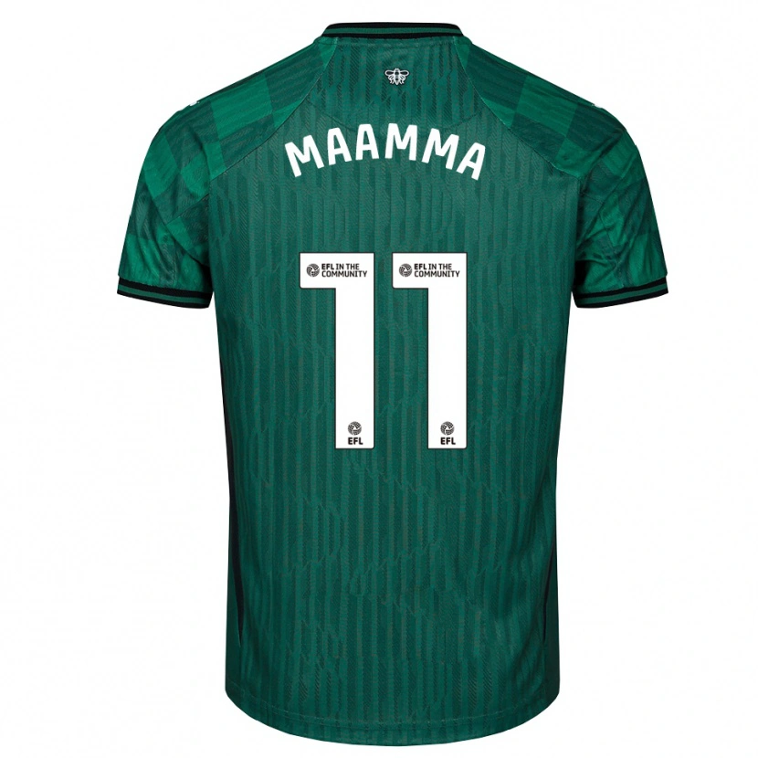 Danxen Kid Othmane Maamma #11 Green Black Away Jersey 2025/26 T-Shirt
