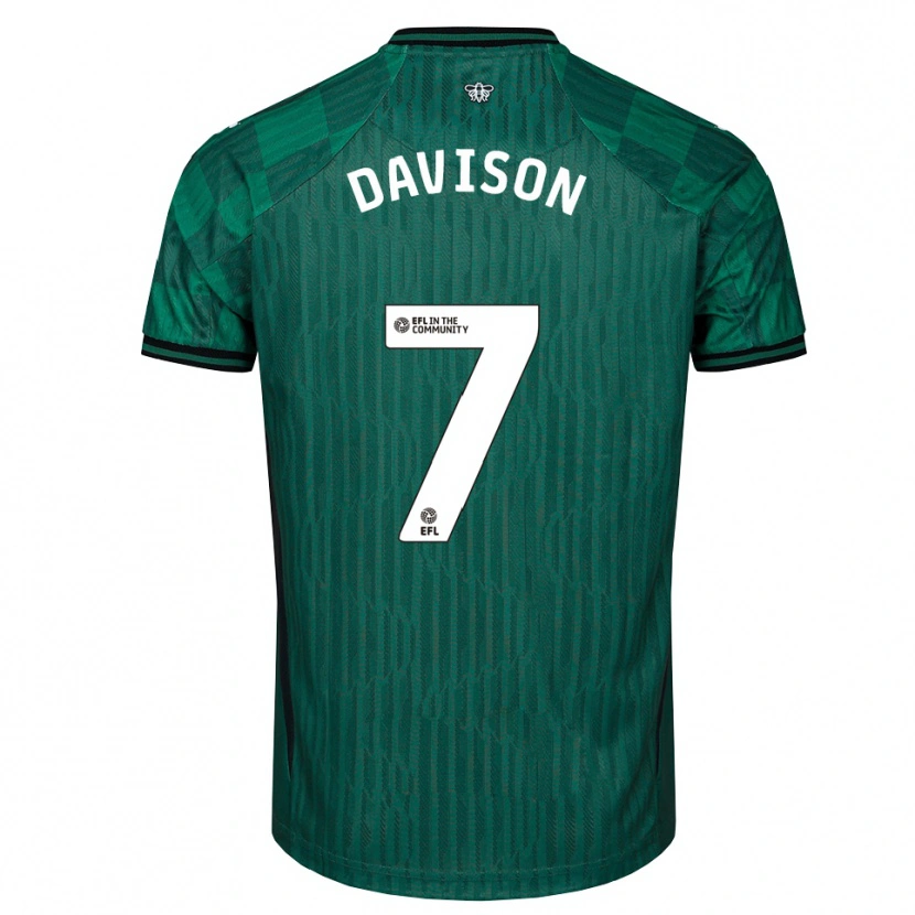 Danxen Kid Gemma Davison #7 Green Black Away Jersey 2025/26 T-Shirt