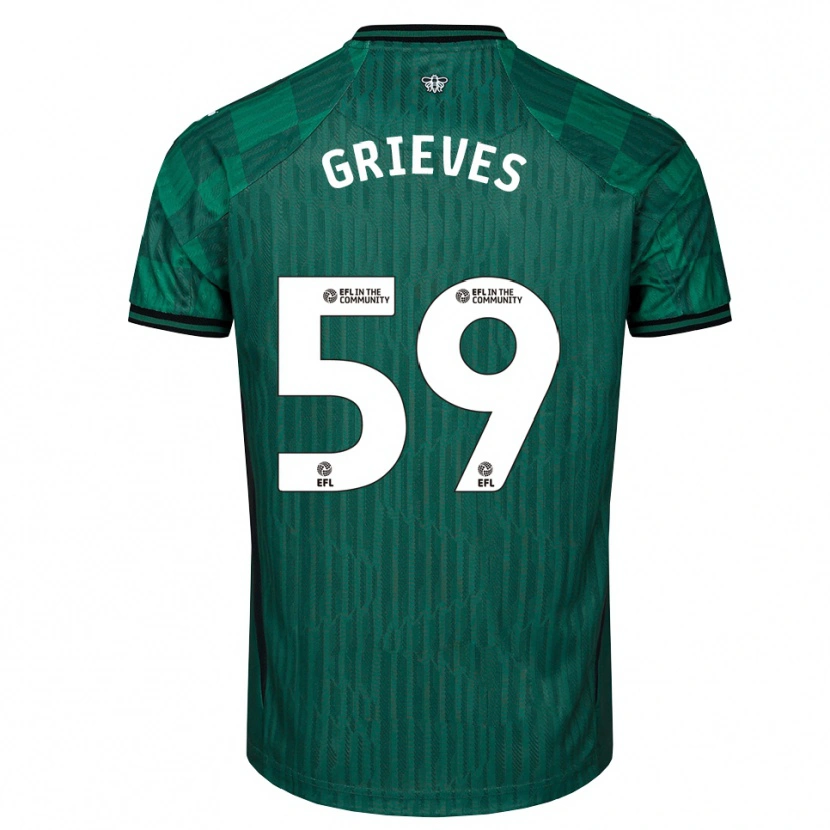 Danxen Kid Jack Grieves #59 Green Black Away Jersey 2025/26 T-Shirt