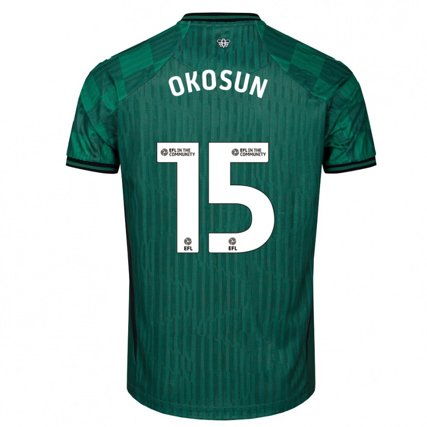 Danxen Kid Nickson Okosun #15 Green Black Away Jersey 2025/26 T-Shirt