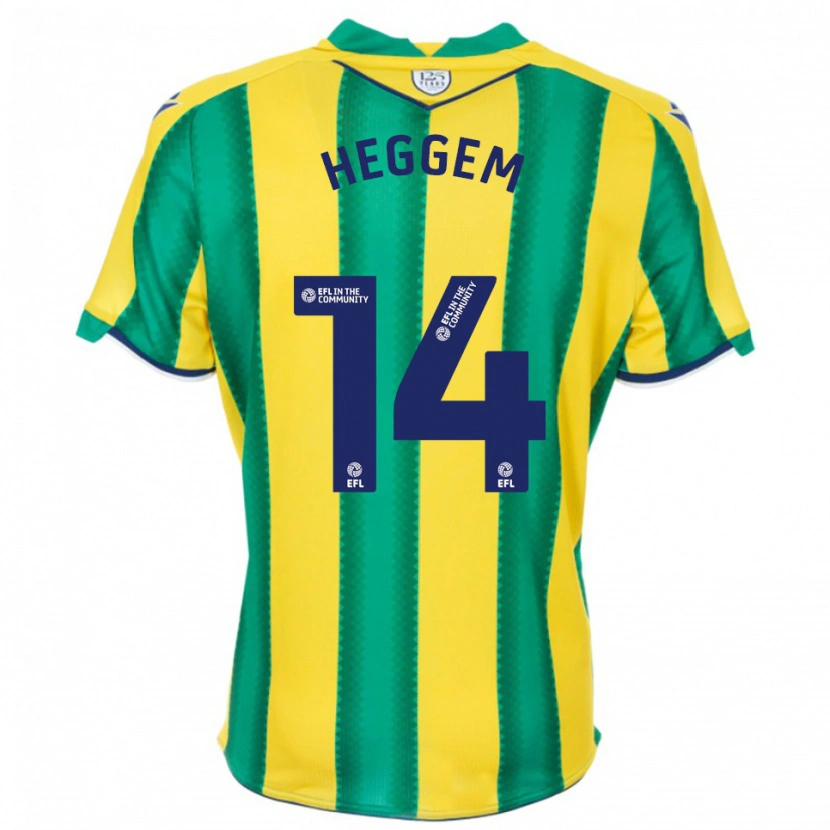 Danxen Kid Torbjørn Heggem #14 Yellow Green Away Jersey 2025/26 T-Shirt