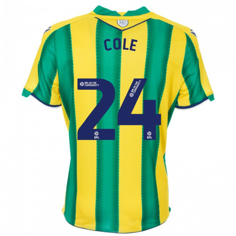 Danxen Kid Delphi Cole #24 Yellow Green Away Jersey 2025/26 T-Shirt