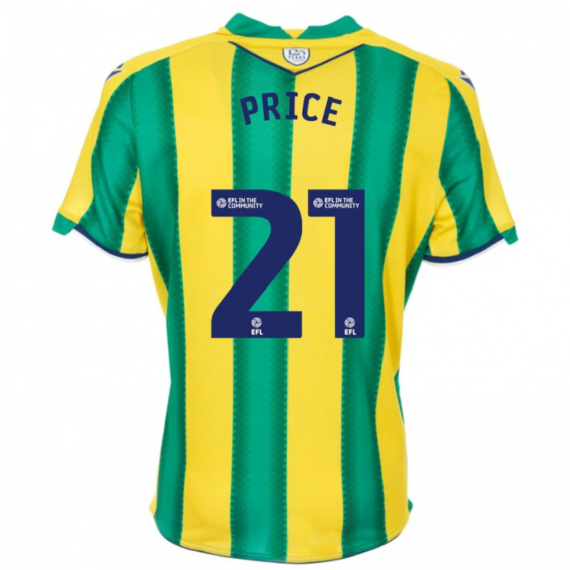 Danxen Kid Isaac Price #21 Yellow Green Away Jersey 2025/26 T-Shirt