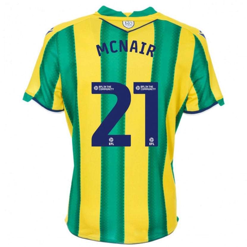 Danxen Kid Paddy Mcnair #21 Yellow Green Away Jersey 2025/26 T-Shirt
