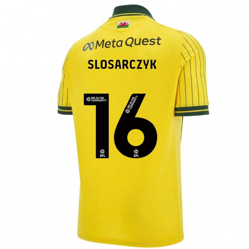 Danxen Kid Nikolas Slosarczyk #16 Yellow Green Away Jersey 2025/26 T-Shirt