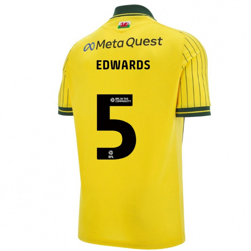 Danxen Kid Dafydd Edwards #5 Yellow Green Away Jersey 2025/26 T-Shirt