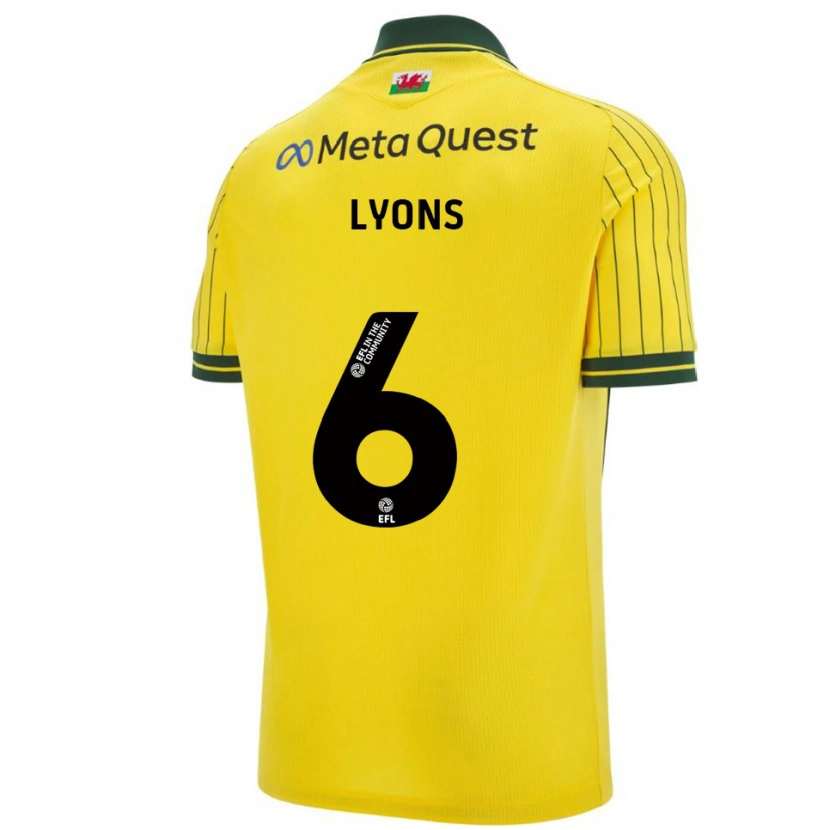 Danxen Kid Lauryn Lyons #6 Yellow Green Away Jersey 2025/26 T-Shirt