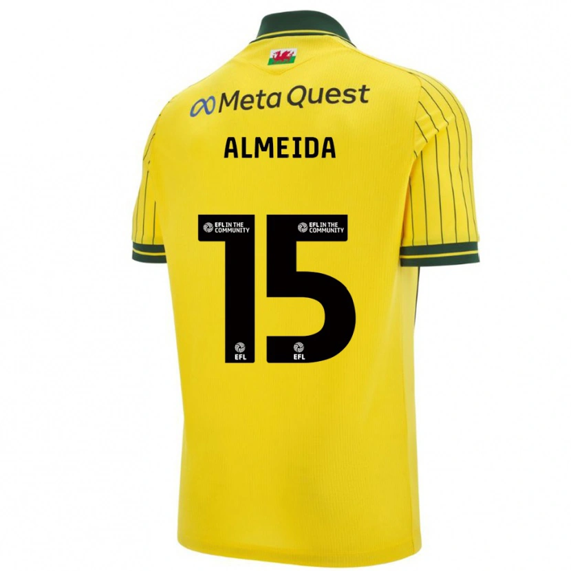 Danxen Kid Daymeon Almeida #15 Yellow Green Away Jersey 2025/26 T-Shirt