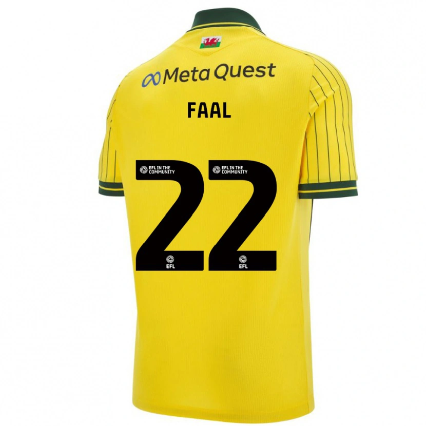 Danxen Kid Mo Faal #22 Yellow Green Away Jersey 2025/26 T-Shirt