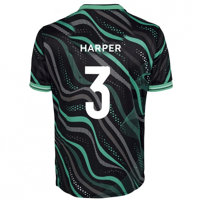 Danxen Kid Cameron Harper #3 Black Green Away Jersey 2025/26 T-Shirt