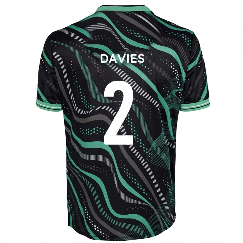 Danxen Kid Archie Davies #2 Black Green Away Jersey 2025/26 T-Shirt