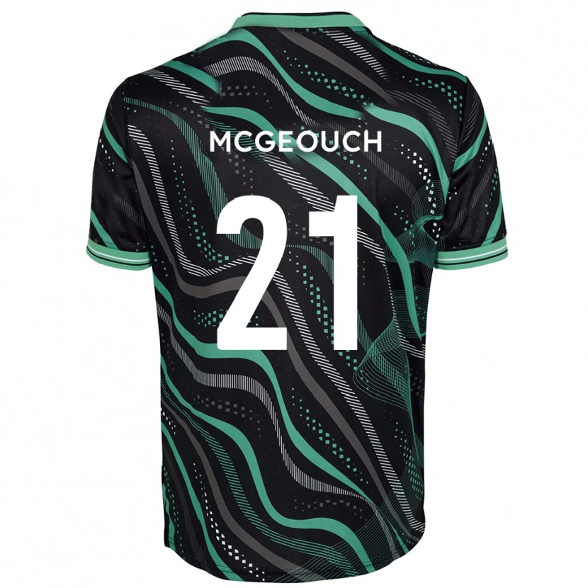 Danxen Kid Dylan Mcgeouch #21 Black Green Away Jersey 2025/26 T-Shirt