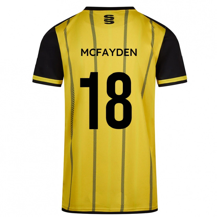 Danxen Kid Lincoln Mcfayden #18 Yellow Black Away Jersey 2025/26 T-Shirt