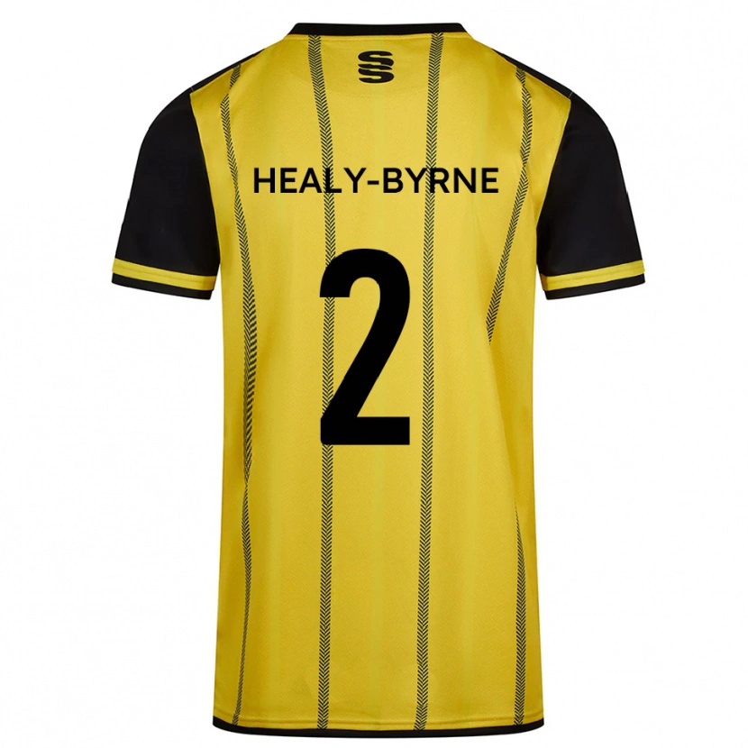 Danxen Kid Alex Healy-Byrne #2 Yellow Black Away Jersey 2025/26 T-Shirt
