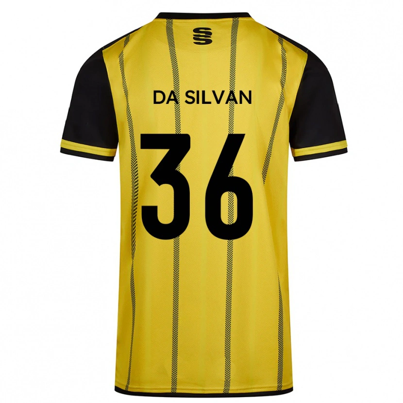 Danxen Kid Elisaro Da Silvan #36 Yellow Black Away Jersey 2025/26 T-Shirt
