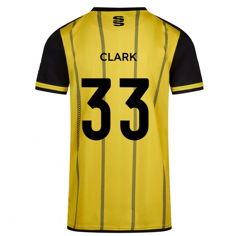 Danxen Kid Charlie Clark #33 Yellow Black Away Jersey 2025/26 T-Shirt