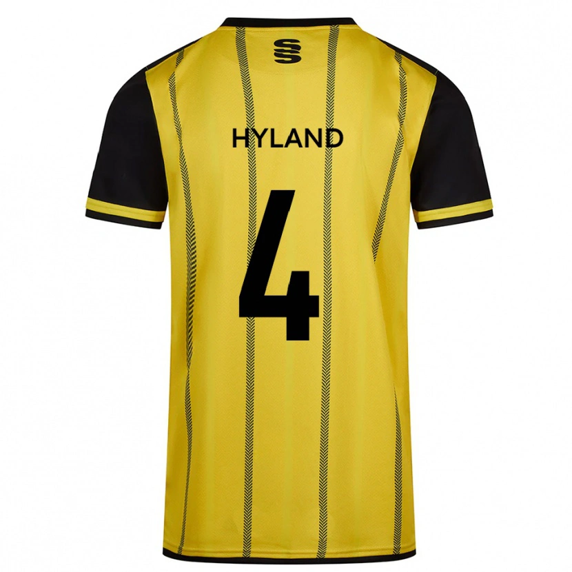 Danxen Kid Mia Hyland #4 Yellow Black Away Jersey 2025/26 T-Shirt