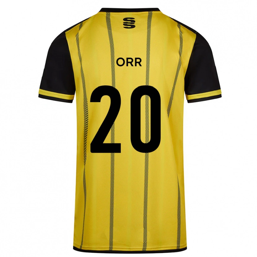 Danxen Kid Oliver Orr #20 Yellow Black Away Jersey 2025/26 T-Shirt