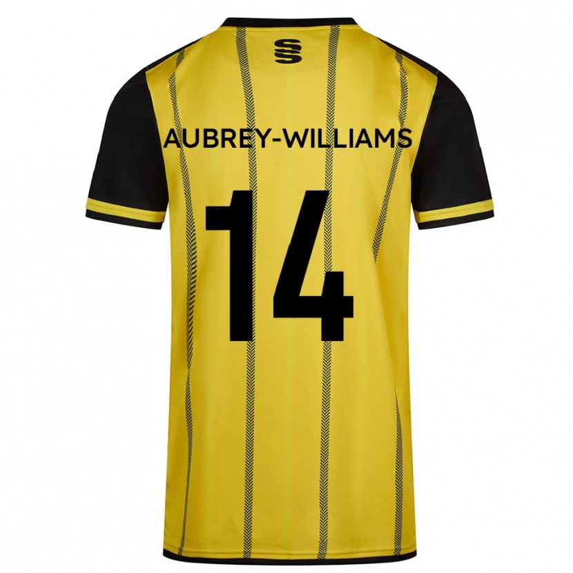 Danxen Kid Harrison Aubrey-Williams #14 Yellow Black Away Jersey 2025/26 T-Shirt