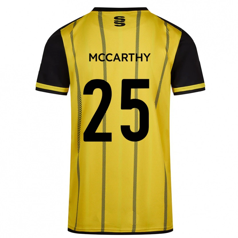Danxen Kid Max Mccarthy #25 Yellow Black Away Jersey 2025/26 T-Shirt