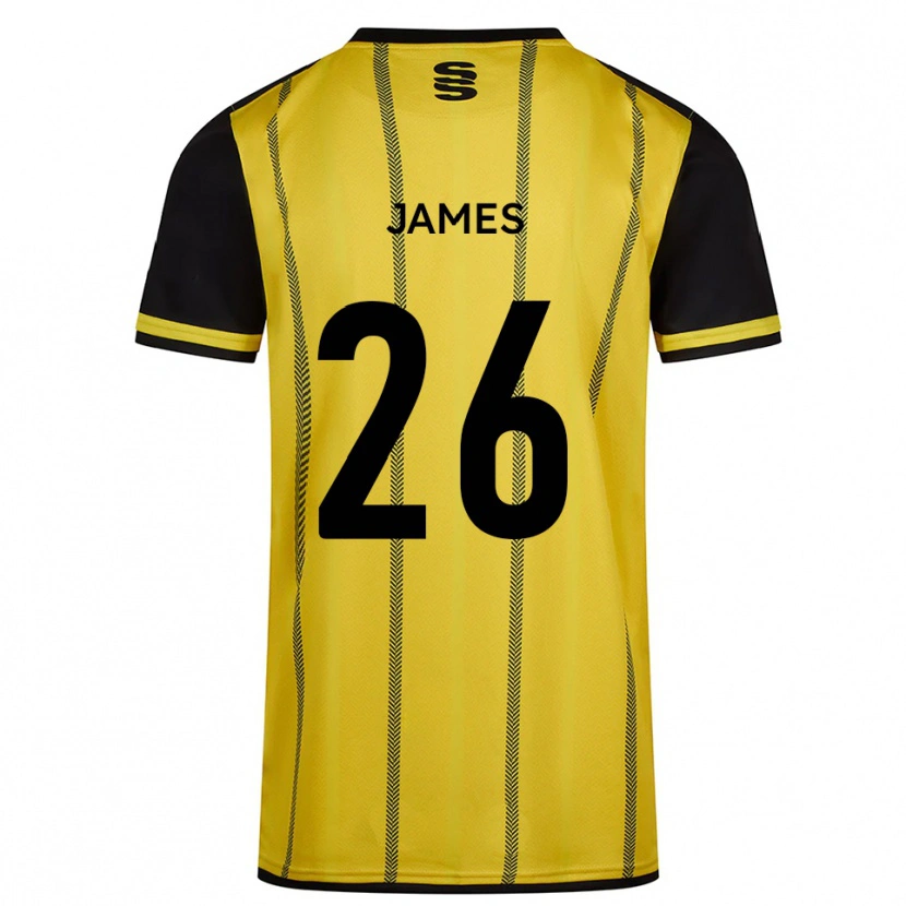 Danxen Kid Nicola James #26 Yellow Black Away Jersey 2025/26 T-Shirt