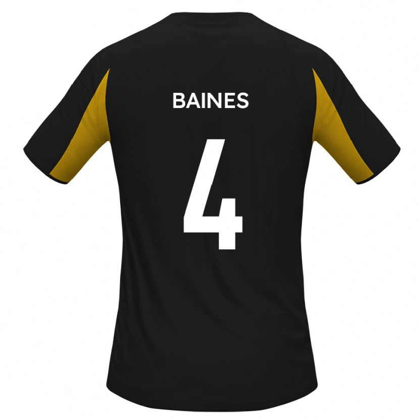Danxen Kid Lewis Baines #4 Black Yellow Away Jersey 2025/26 T-Shirt