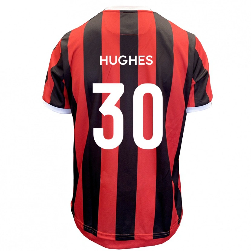 Danxen Kid Ollie Hughes #30 Red Black Away Jersey 2025/26 T-Shirt