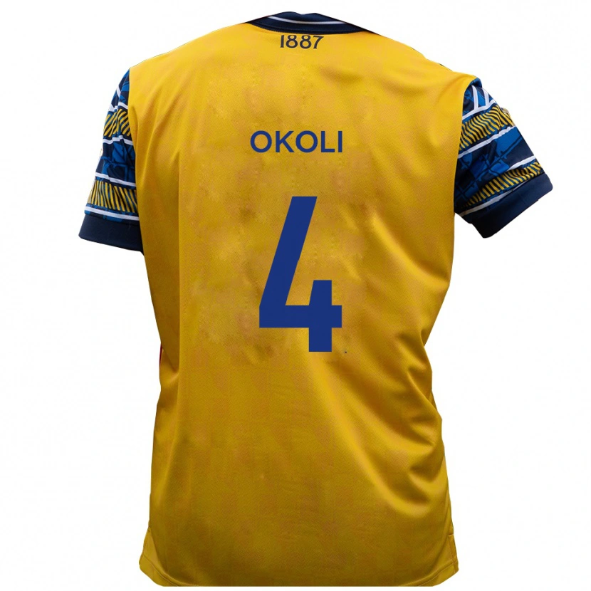 Danxen Kid Chinwike Okoli #4 Yellow Black Away Jersey 2025/26 T-Shirt