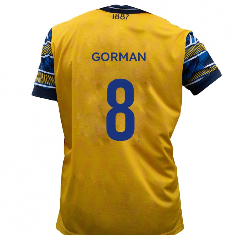 Danxen Kid Dale Gorman #8 Yellow Black Away Jersey 2025/26 T-Shirt