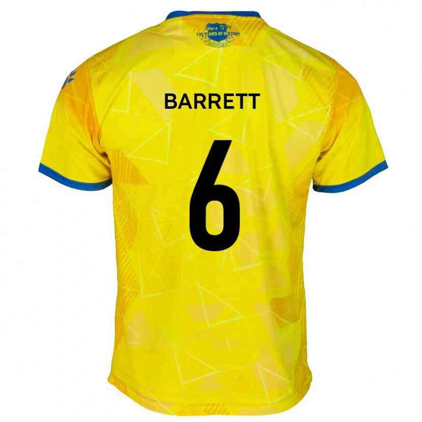 Danxen Kid Mason Barrett #6 Yellow Blue Away Jersey 2025/26 T-Shirt