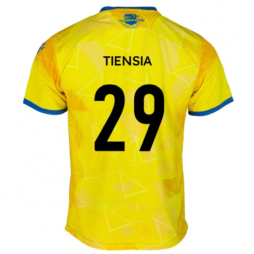 Danxen Kid Junior Tiensia #29 Yellow Blue Away Jersey 2025/26 T-Shirt