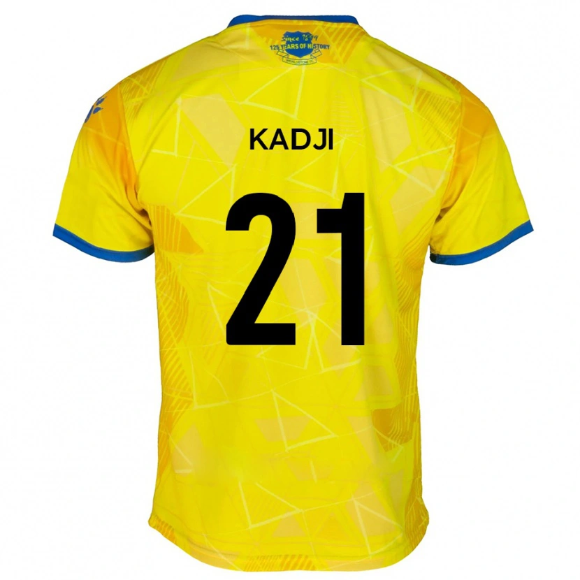 Danxen Kid Dylan Kadji #21 Yellow Blue Away Jersey 2025/26 T-Shirt