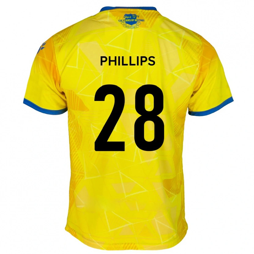 Danxen Kid Declan Phillips #28 Yellow Blue Away Jersey 2025/26 T-Shirt