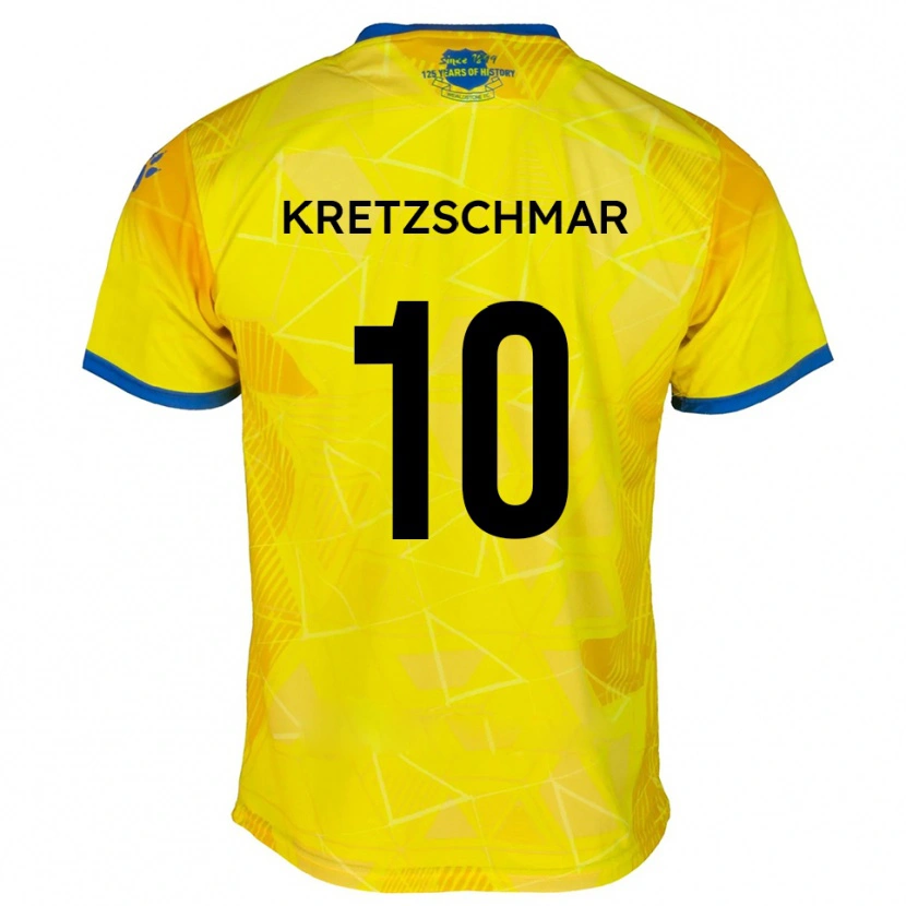 Danxen Kid Max Kretzschmar #10 Yellow Blue Away Jersey 2025/26 T-Shirt