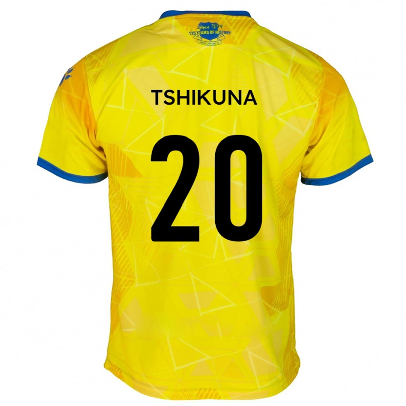Danxen Kid Nathan Tshikuna #20 Yellow Blue Away Jersey 2025/26 T-Shirt