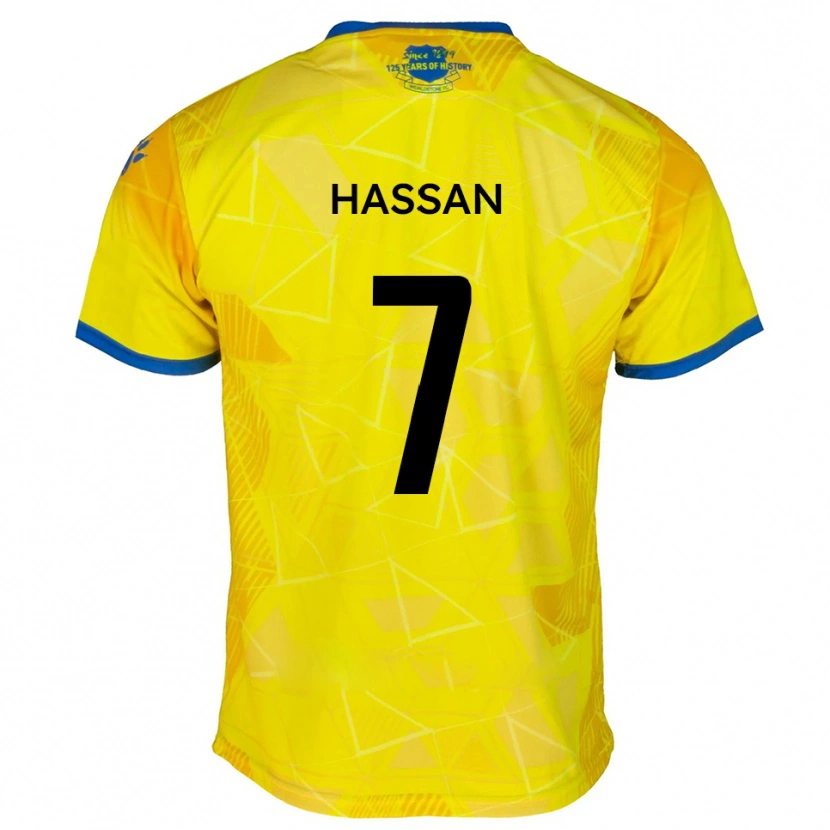 Danxen Kid Sakariya Hassan #7 Yellow Blue Away Jersey 2025/26 T-Shirt