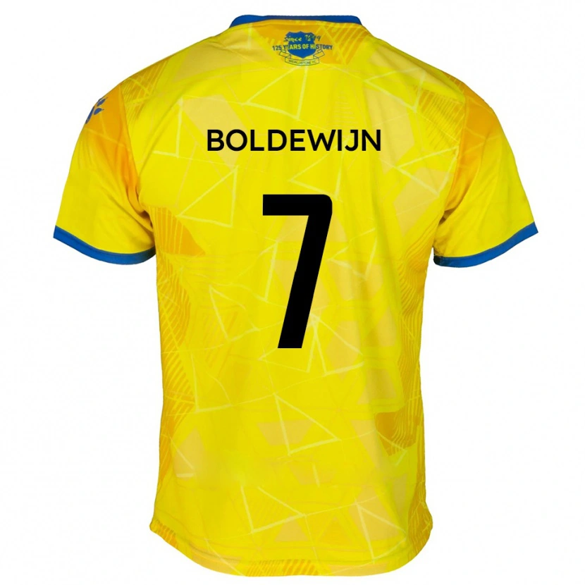 Danxen Kid Enzio Boldewijn #7 Yellow Blue Away Jersey 2025/26 T-Shirt