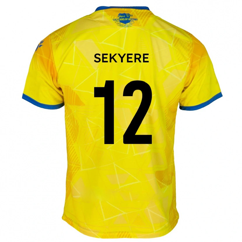 Danxen Kid Jeffrey Sekyere #12 Yellow Blue Away Jersey 2025/26 T-Shirt