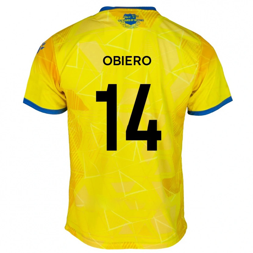 Danxen Kid Micah Obiero #14 Yellow Blue Away Jersey 2025/26 T-Shirt