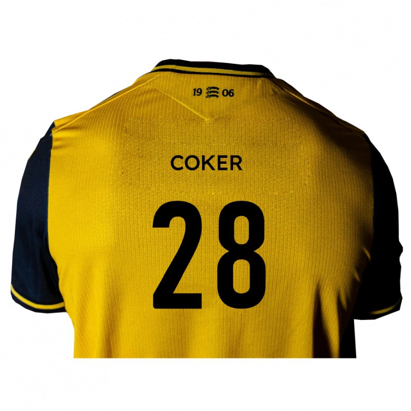 Danxen Kid Oliver Coker #28 Yellow Black Away Jersey 2025/26 T-Shirt