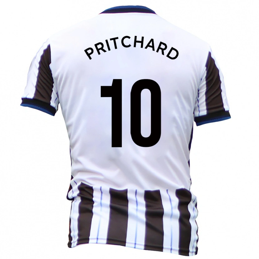 Danxen Kid Joe Pritchard #10 White Black Away Jersey 2025/26 T-Shirt