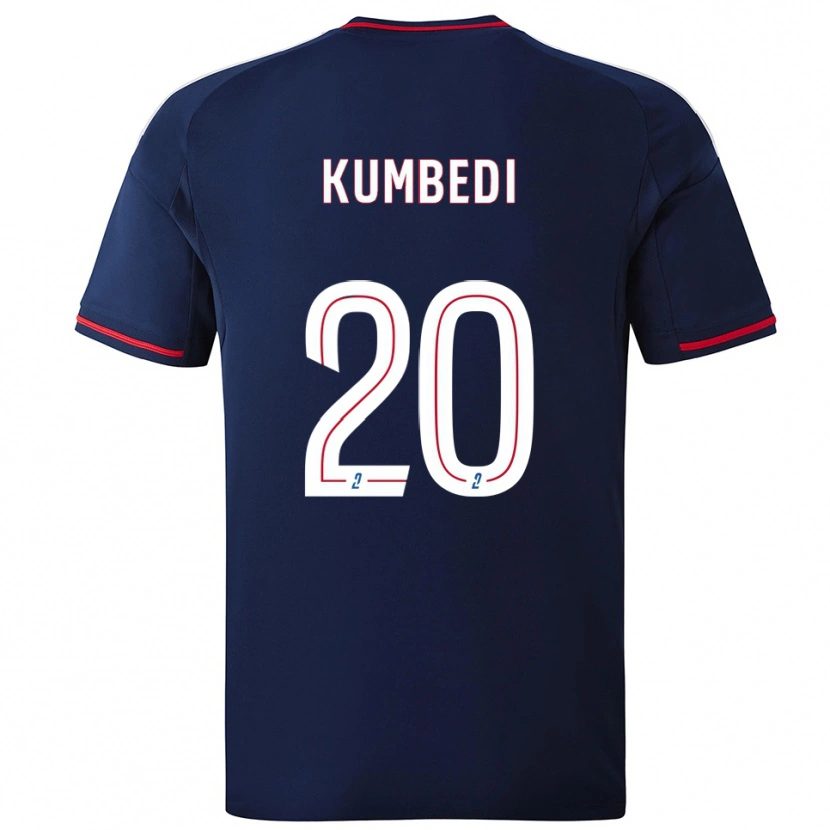 Danxen Kid Saël Kumbedi #20 Navy Red Away Jersey 2025/26 T-Shirt
