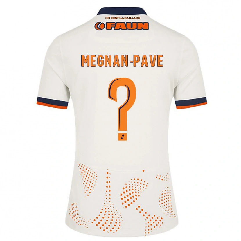 Danxen Kid Lacine Megnan-Pave #0 White Orange Away Jersey 2025/26 T-Shirt