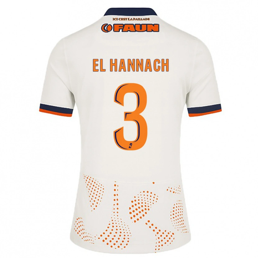 Danxen Kid Naoufel El Hannach #3 White Orange Away Jersey 2025/26 T-Shirt