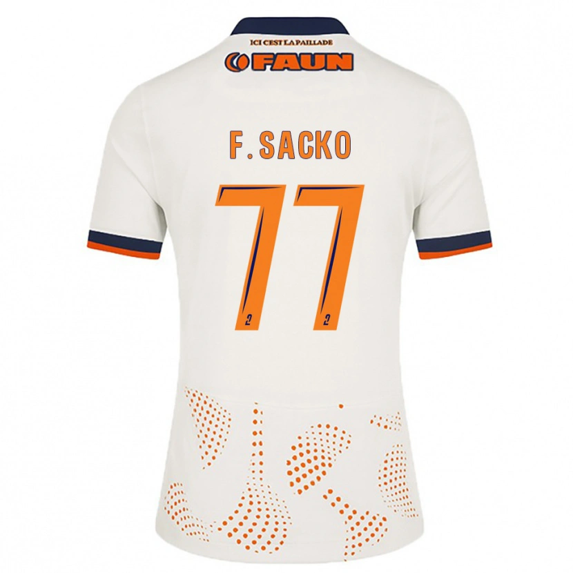 Danxen Kid Falaye Sacko #77 White Orange Away Jersey 2025/26 T-Shirt