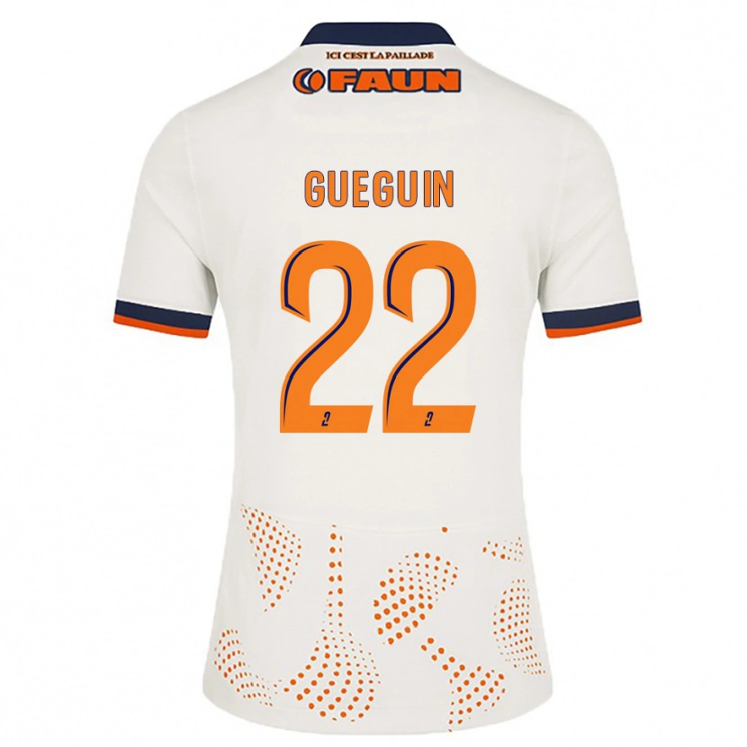 Danxen Kid Axel Guéguin #22 White Orange Away Jersey 2025/26 T-Shirt